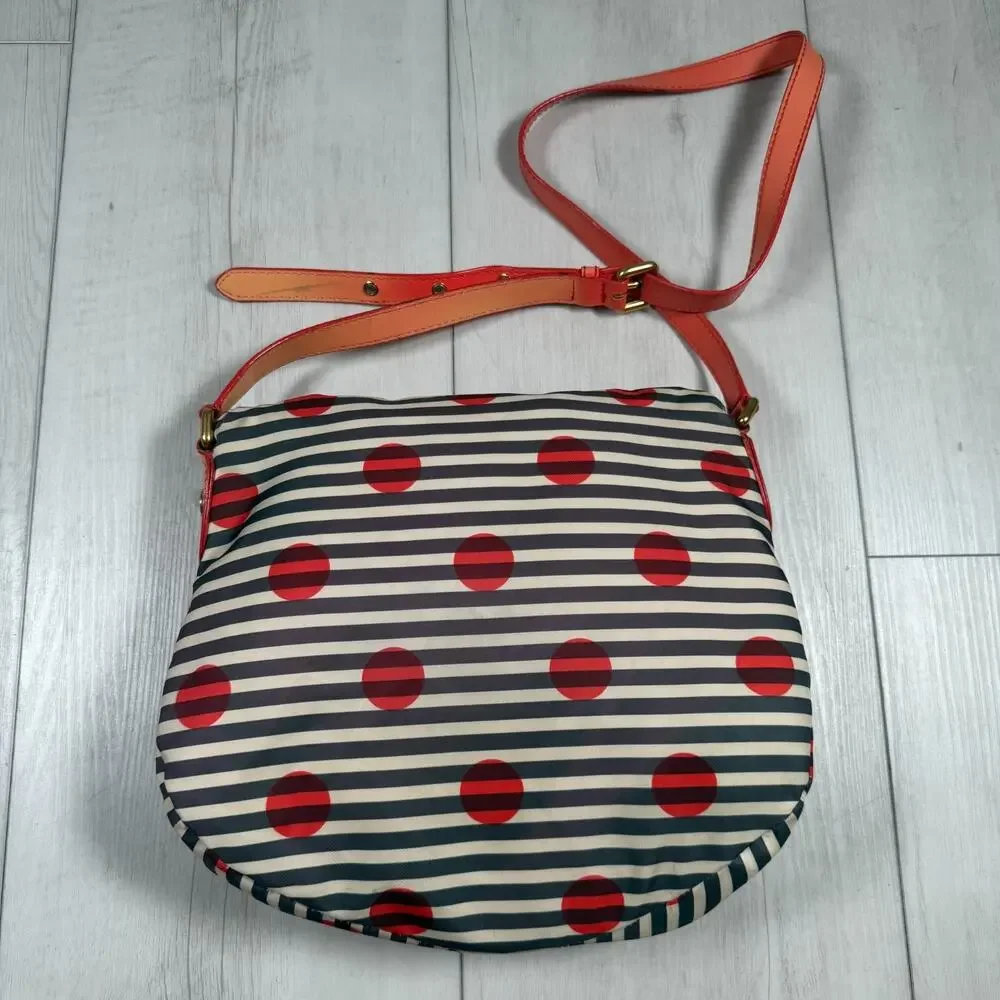 Marc By Marc Jacobs Nylon Striped Natasha Polka Dot Crossed Body Bag